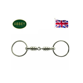 Abbey Riding Bitz cherry Roller Loose Ring Snaffle