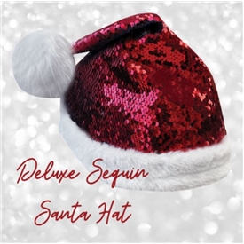 Deluxe Sequin Flip Santa Hat Silk