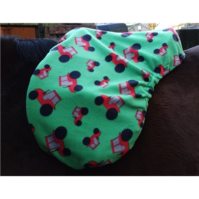 Tractor Themed Fleece Saddle Cover