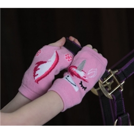 Unicorn Childs Fingerless Gloves